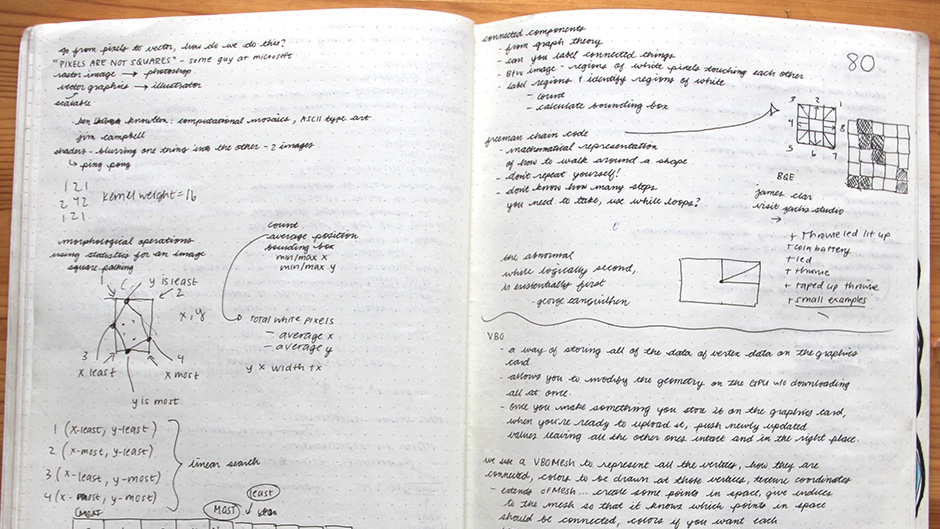 notes about coordinate system and programming