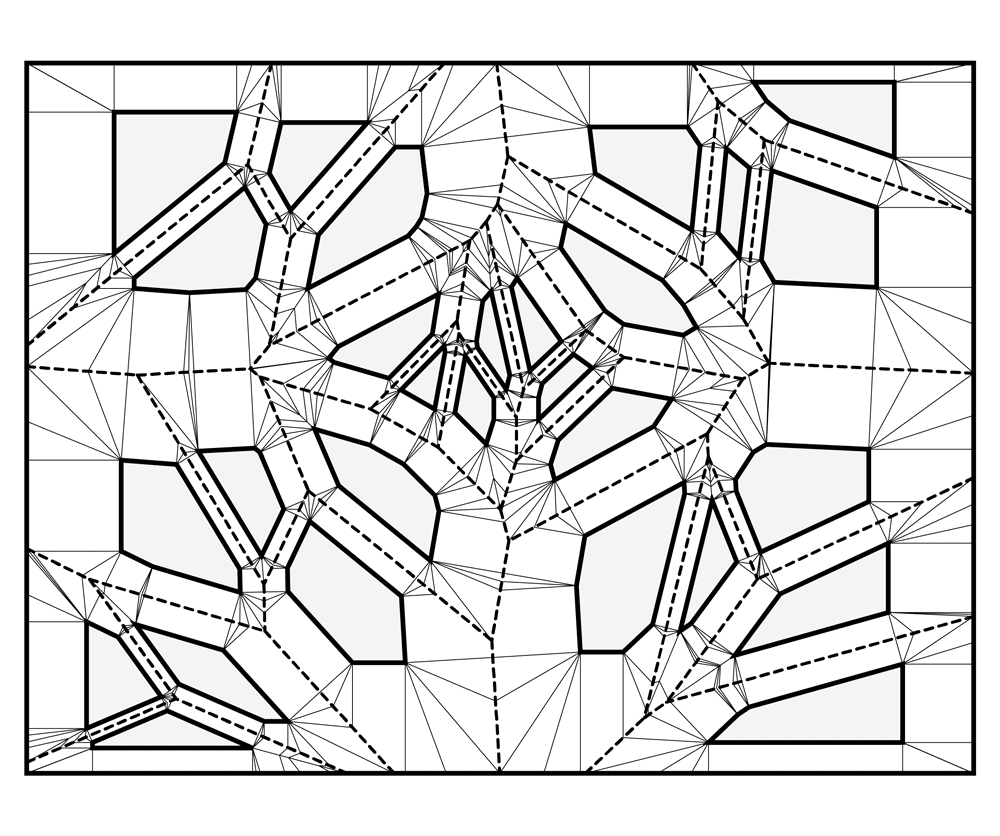 Voronoi origami folding pattern